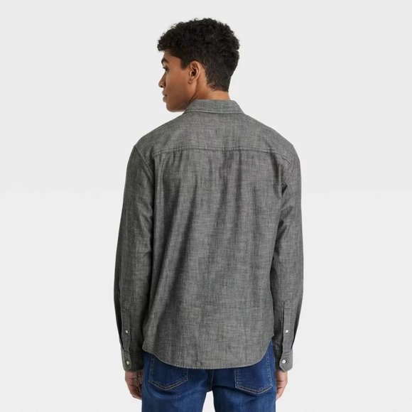 Men's Button-Down Shirt - Goodfellow & Co Black Wash Size XXL NWT - Picture 2 of 2